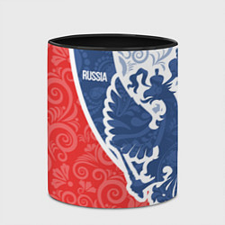 Кружка 3D ГЕРБ РОССИИ С УЗОРАМИ, цвет: 3D-белый + черный — фото 2