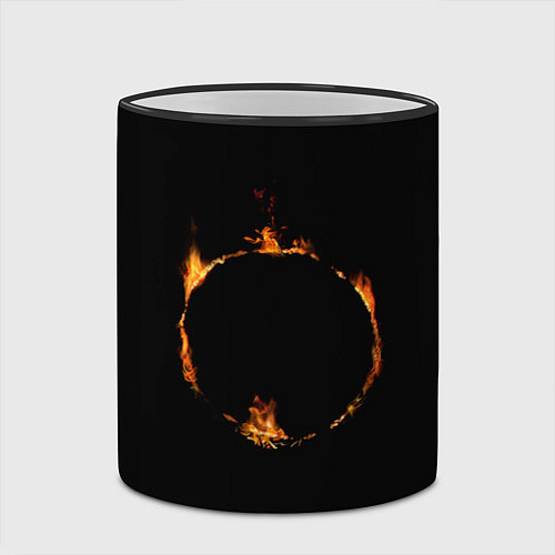 Кружка цветная Знак тьмы из Dark Souls / 3D-Черный кант – фото 2