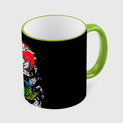 Кружка 3D Шинобу Кочо Гию Томиока КЛИНОК РАССЕКАЮЩИЙ ДЕМОНОВ, цвет: 3D-светло-зеленый кант