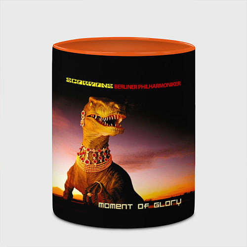 Кружка цветная DVD Moment Of Glory - Scorpions feat Berliner Phil / 3D-Белый + оранжевый – фото 2