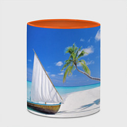 Кружка 3D Island of hawaii, цвет: 3D-белый + оранжевый — фото 2