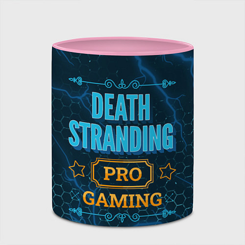 Кружка цветная Игра Death Stranding: PRO Gaming / 3D-Белый + розовый – фото 2
