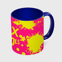 Кружка 3D Sex Pistols Yellow Logo, цвет: 3D-белый + синий