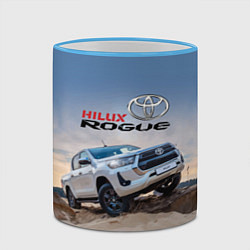 Кружка 3D Toyota Hilux Rogue Off-road vehicle Тойота - прохо, цвет: 3D-небесно-голубой кант — фото 2