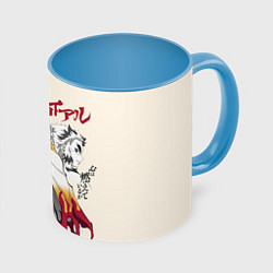 Кружка 3D КЛИНОК, РАССЕКАЮЩИЙ ДЕМОНОВ РЕНГОКУ, цвет: 3D-белый + небесно-голубой