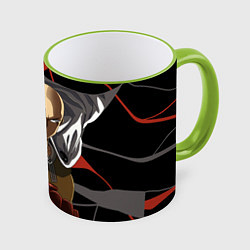 Кружка 3D Сайтама-человек удара, цвет: 3D-светло-зеленый кант