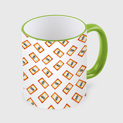 Кружка 3D Пищевая сода, цвет: 3D-светло-зеленый кант