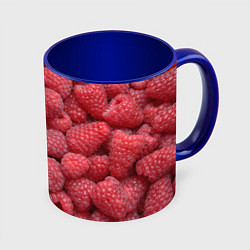 Кружка 3D Малина - ягоды, цвет: 3D-белый + синий