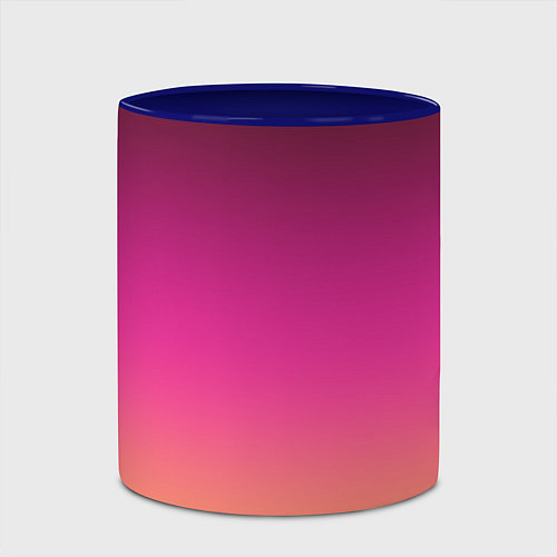 Кружка цветная Оранжево-пурпурный градиент / 3D-Белый + синий – фото 2