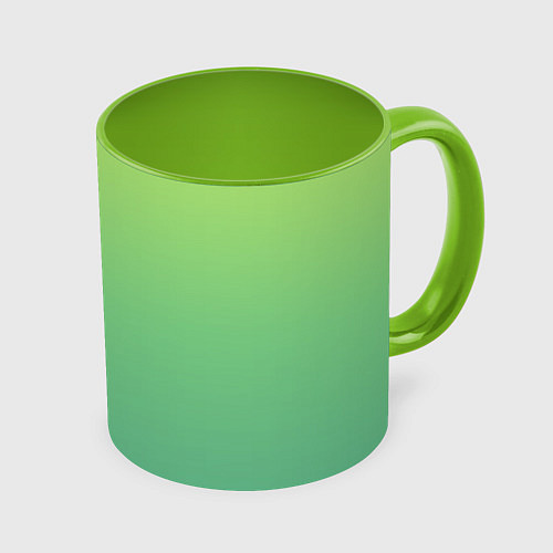Кружка цветная Shades of Green GRADIENT / 3D-Белый + светло-зеленый – фото 1