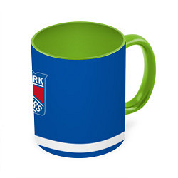 Кружка 3D New York Rangers Панарин, цвет: 3D-белый + светло-зеленый