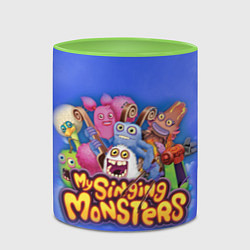 Кружка 3D My singing monsters поющие монстры, цвет: 3D-белый + светло-зеленый — фото 2