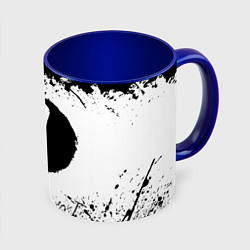 Кружка 3D Инь Янь Гранж, цвет: 3D-белый + синий