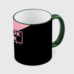 Кружка 3D BLACKPINK BIG LOGO, цвет: 3D-зеленый кант