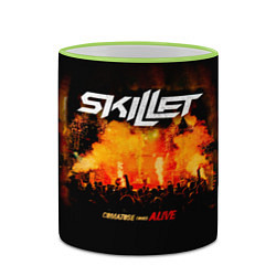 Кружка 3D Comatose Comes Alive - Skillet, цвет: 3D-светло-зеленый кант — фото 2