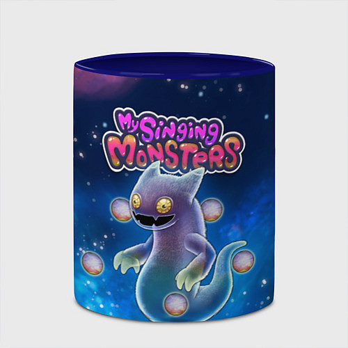 Кружка цветная My Singings monsters ВУЖАС GHAZT / 3D-Белый + синий – фото 2