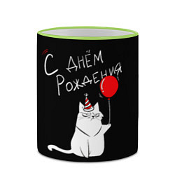 Кружка 3D Birtday from sincere cat, цвет: 3D-светло-зеленый кант — фото 2