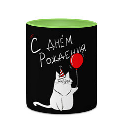 Кружка 3D Birtday from sincere cat, цвет: 3D-белый + светло-зеленый — фото 2