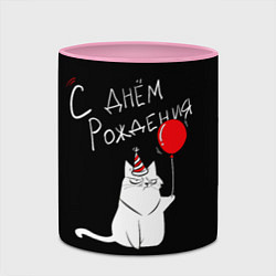 Кружка 3D Birtday from sincere cat, цвет: 3D-белый + розовый — фото 2