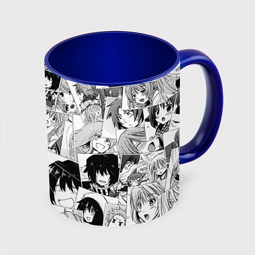 Кружка цветная Log Horizon pattern / 3D-Белый + синий – фото 1