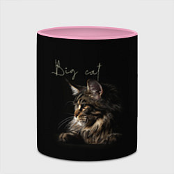 Кружка 3D Big cat Maine Coon, цвет: 3D-белый + розовый — фото 2