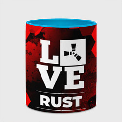 Кружка 3D Rust Love Классика, цвет: 3D-белый + небесно-голубой — фото 2