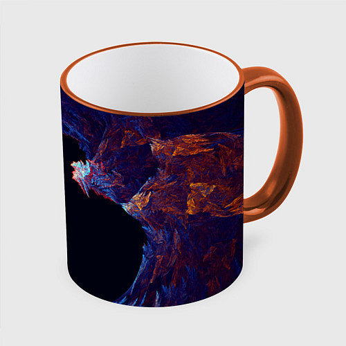 Кружка цветная Ледяной Коралловый Риф / 3D-Оранжевый кант – фото 1