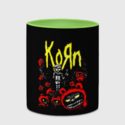 Кружка 3D KoЯn - Korn, цвет: 3D-белый + светло-зеленый — фото 2