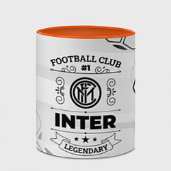 Кружка 3D Inter Football Club Number 1 Legendary, цвет: 3D-белый + оранжевый — фото 2