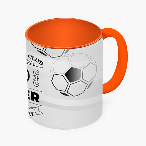 Кружка цветная Inter Football Club Number 1 Legendary / 3D-Белый + оранжевый – фото 1