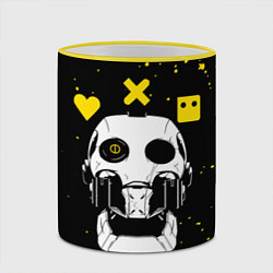 Кружка 3D Love Death and Robots Любовь Смерть и Роботы, цвет: 3D-желтый кант — фото 2