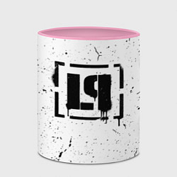 Кружка 3D Linkin Park брызги краски, цвет: 3D-белый + розовый — фото 2