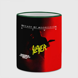 Кружка 3D Decade of Aggression - Slayer, цвет: 3D-зеленый кант — фото 2