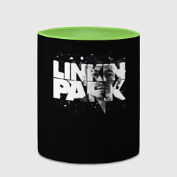 Кружка 3D Linkin Park логотип с фото, цвет: 3D-белый + светло-зеленый — фото 2