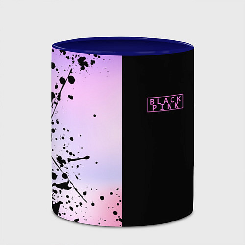 Кружка цветная BLACKPINK HALF COLORS / 3D-Белый + синий – фото 2