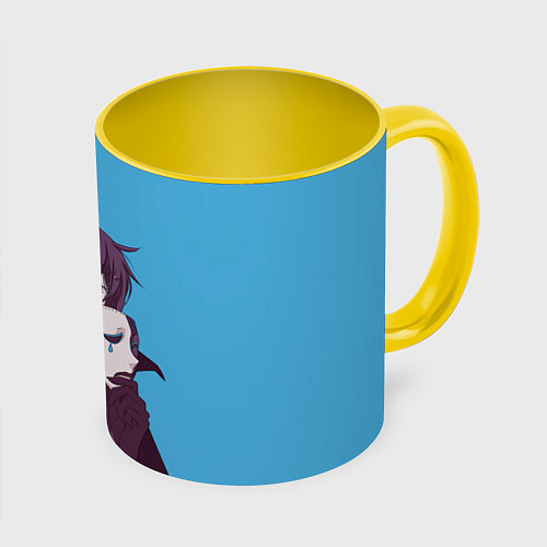 Кружка цветная Красавчик Ванитас / 3D-Белый + желтый – фото 1