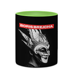 Кружка 3D Boris Brejcha в маске, цвет: 3D-белый + светло-зеленый — фото 2