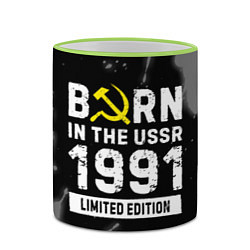 Кружка 3D Born In The USSR 1991 year Limited Edition, цвет: 3D-светло-зеленый кант — фото 2