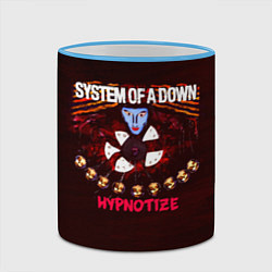 Кружка 3D Hypnotize - System of a Down, цвет: 3D-небесно-голубой кант — фото 2