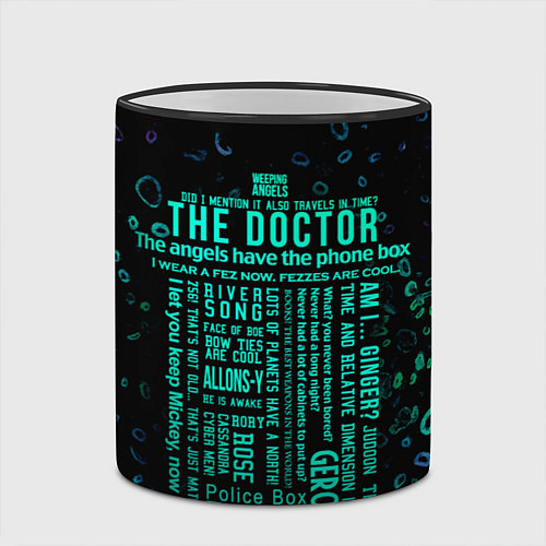 Кружка цветная Tardis Doctor Who Memories / 3D-Черный кант – фото 2