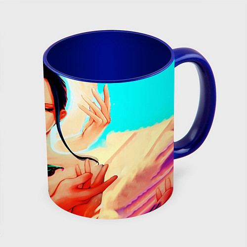 Кружка цветная НИКО РОБИН ВАН ПИС / 3D-Белый + синий – фото 1