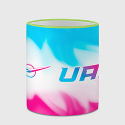 Кружка 3D UAZ Neon Gradient, цвет: 3D-светло-зеленый кант — фото 2