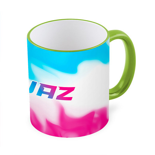 Кружка цветная UAZ Neon Gradient / 3D-Светло-зеленый кант – фото 1
