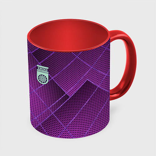 Кружка цветная Фанат ФК Уфа / 3D-Белый + красный – фото 1