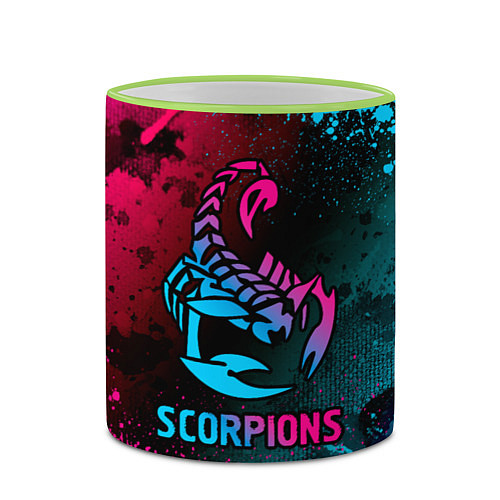 Кружка цветная Scorpions Neon Gradient / 3D-Светло-зеленый кант – фото 2