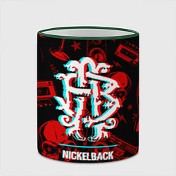 Кружка 3D Nickelback Rock Glitch, цвет: 3D-зеленый кант — фото 2