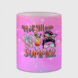 Кружка 3D Hot mom Summer, цвет: 3D-розовый кант — фото 2