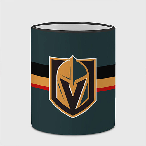 Кружка цветная Вегас Голден Найтс Форма / 3D-Черный кант – фото 2