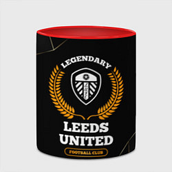 Кружка 3D Лого Leeds United и надпись Legendary Football Clu, цвет: 3D-белый + красный — фото 2