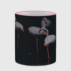 Кружка 3D Фламинго - вода, цвет: 3D-розовый кант — фото 2